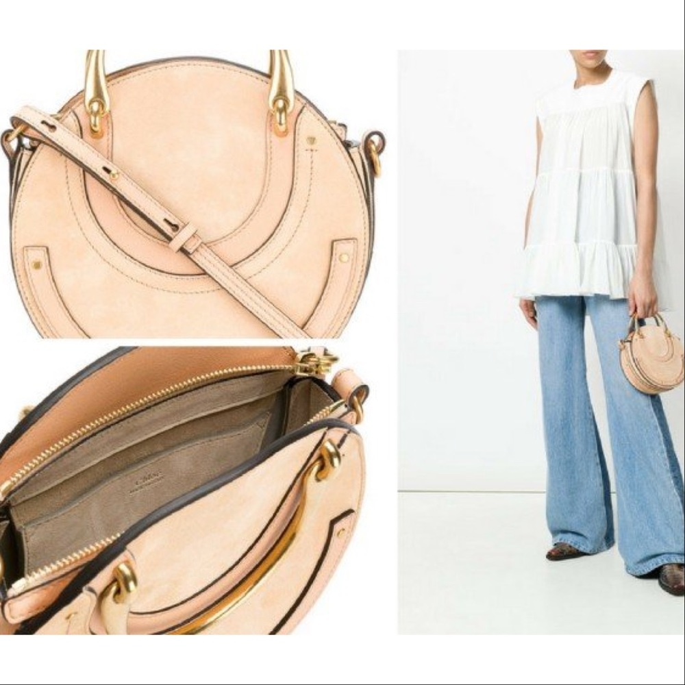 Chloe Small Pixie Round Bag in Biscuit Pink - Picture 16 of 16